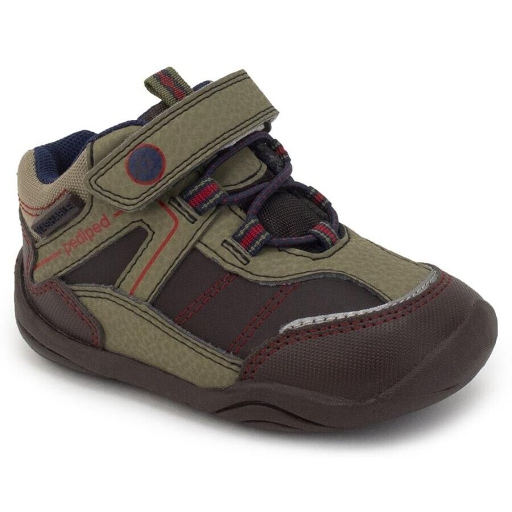 NEW pediped Grip n Go Baby Max Mud Brown Taupe Waterproof Ankle Boot Sneaker
